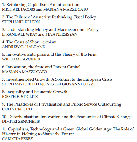 Rethinking Capitalism TOC