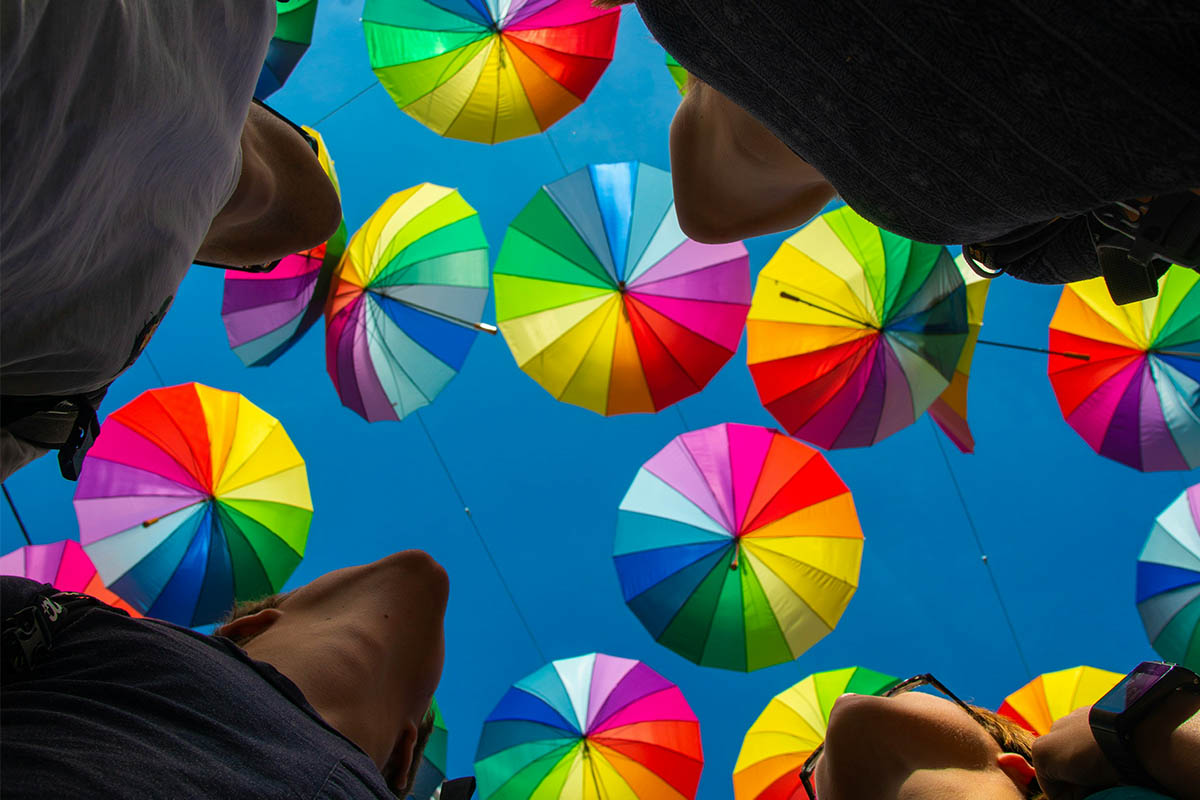 Colorful umbrellas